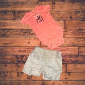 5‎ for $25🔥Carter's Shirt &  Wrangler Shorts Set Size 6 Months